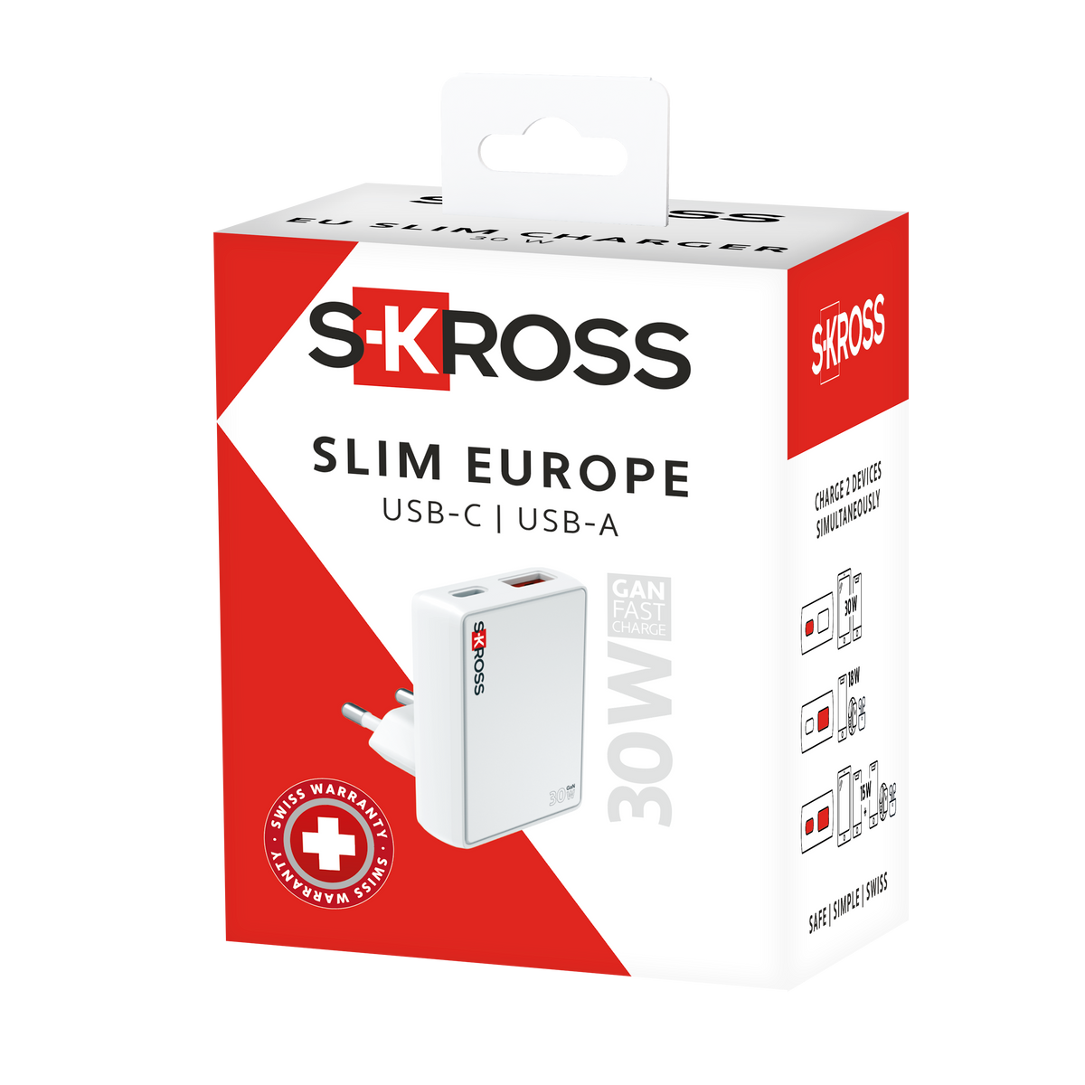 Europe USB Ladegerät 30W - Slim